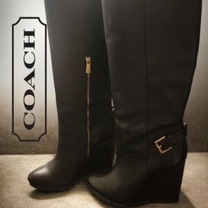 Coach Black Heeled Boots for Women